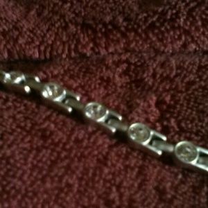 Swarovski crystal and Silver Mat Bracelet